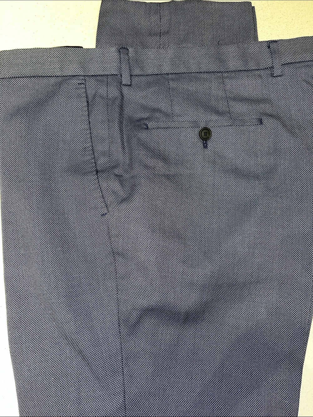 Hugo Boss Men's Dress Pants - Blue Micro-Pattern